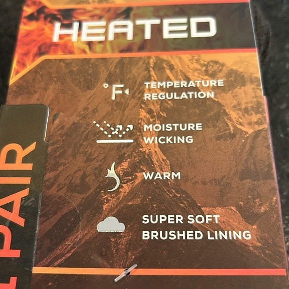 Tru/fit xtreme thermal heated crew socks 1 pair shoe size 5-10 brown nwt mens. - Picture 4 of 11